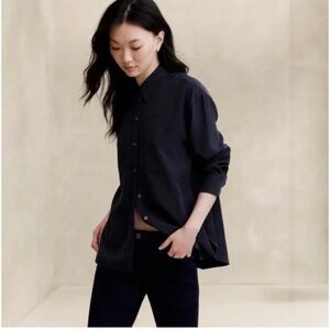 Banana Republic Utility Shirt  NWT XL in Preppy Navy & Soft Black